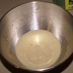 bowl of activating yeast